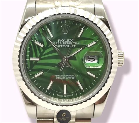 rolex datejust green leaf|Rolex Datejust price chart.